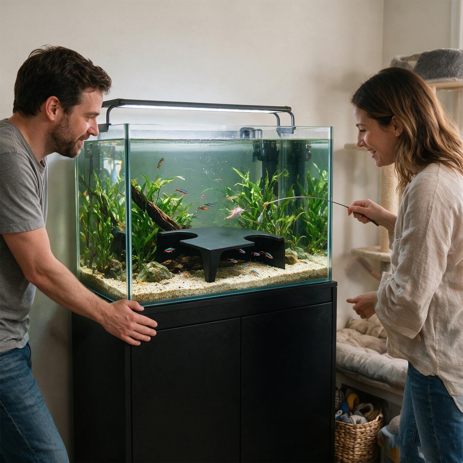 Aquarium Cave Corner Small Dou - đánh giá và giá Non Planted Aquarium Fish