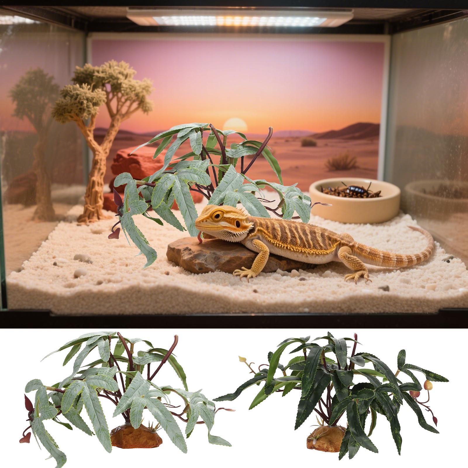 Fake Reptile Plants Snake Tank - đánh giá và giá Aquarium Plant Ornament