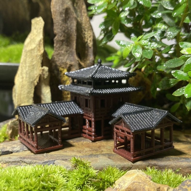 Plastics Chinese Style Ancient - đánh giá và giá Aquarium Plant Ornament