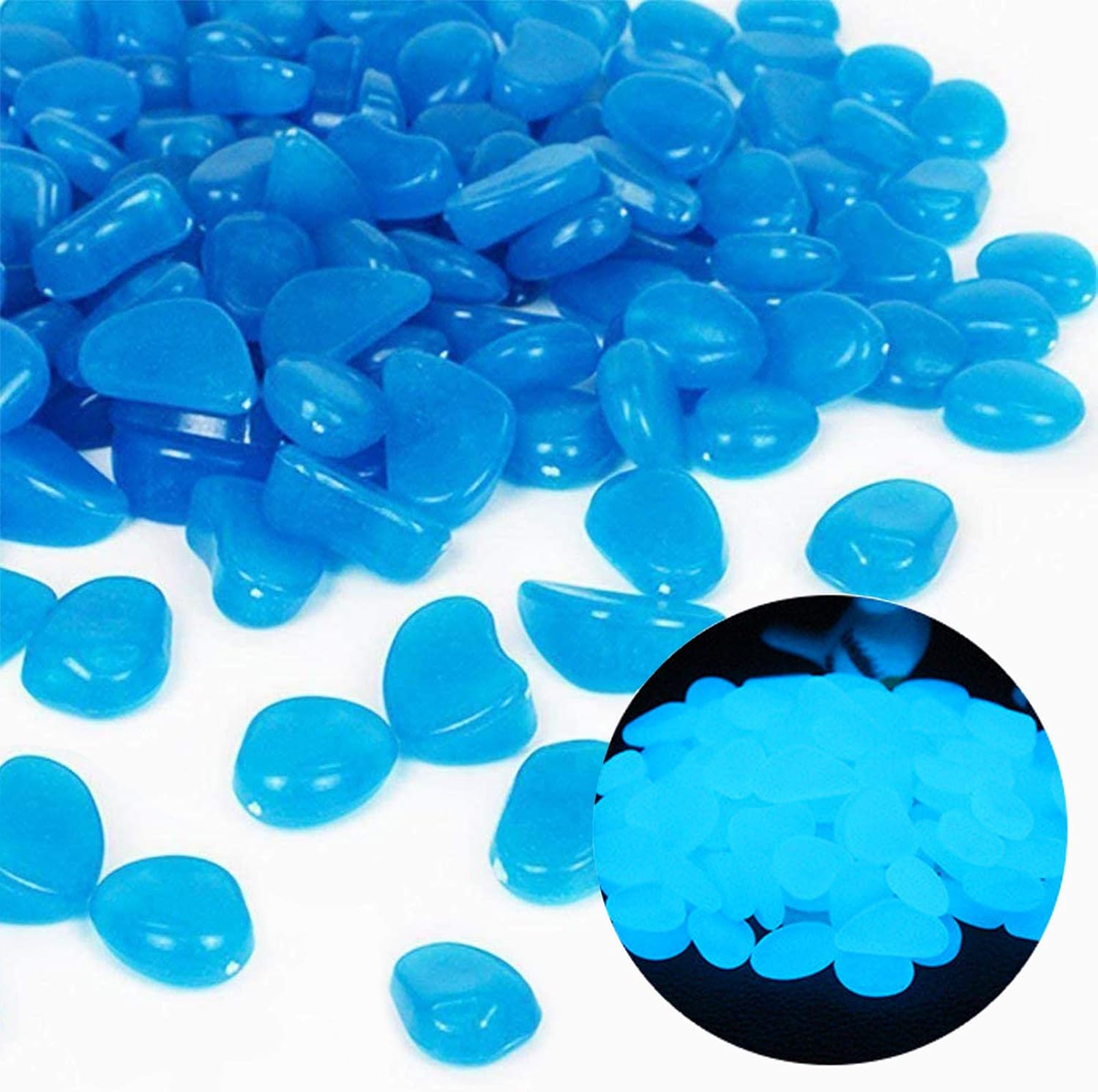 Fish Tank Rocks Glow Blue Pebb - đánh giá và giá Aquarium Plant Ornament