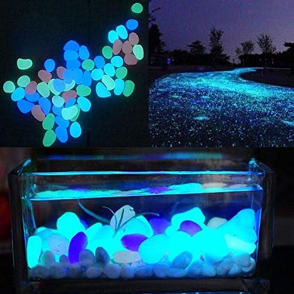 Fish Tank Rocks Glow Blue Pebb - đánh giá và giá Aquarium Plant Ornament