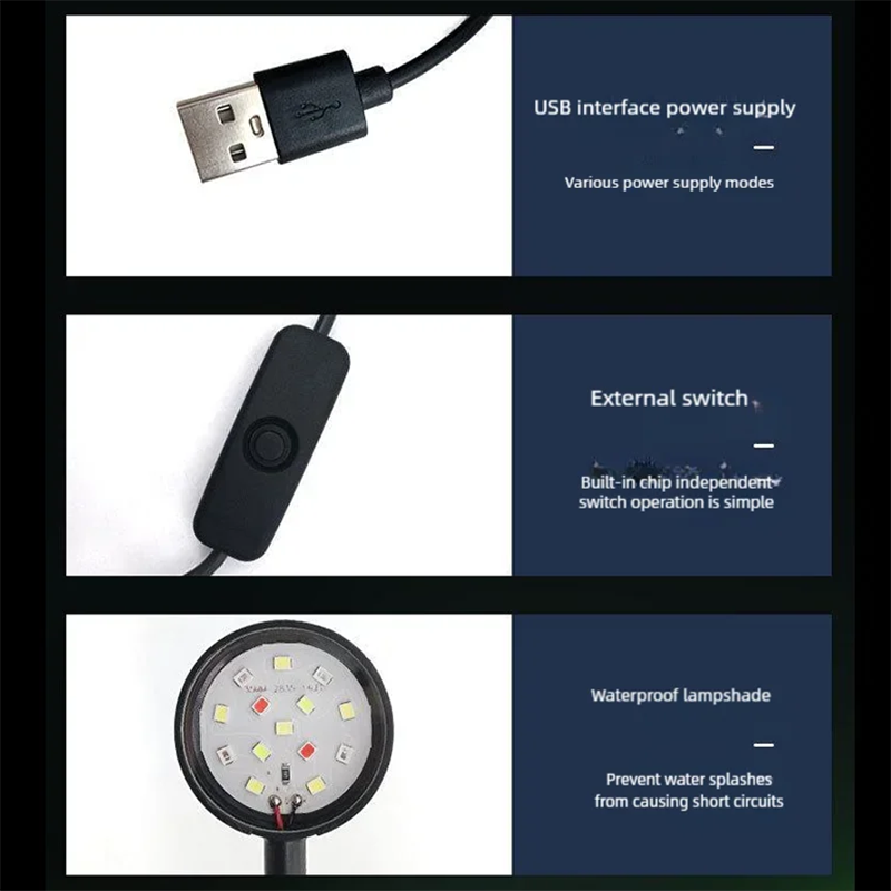 USB LED Fish Tank Clip Lamp Hi - đánh giá và giá Aquarium Plant Ornament