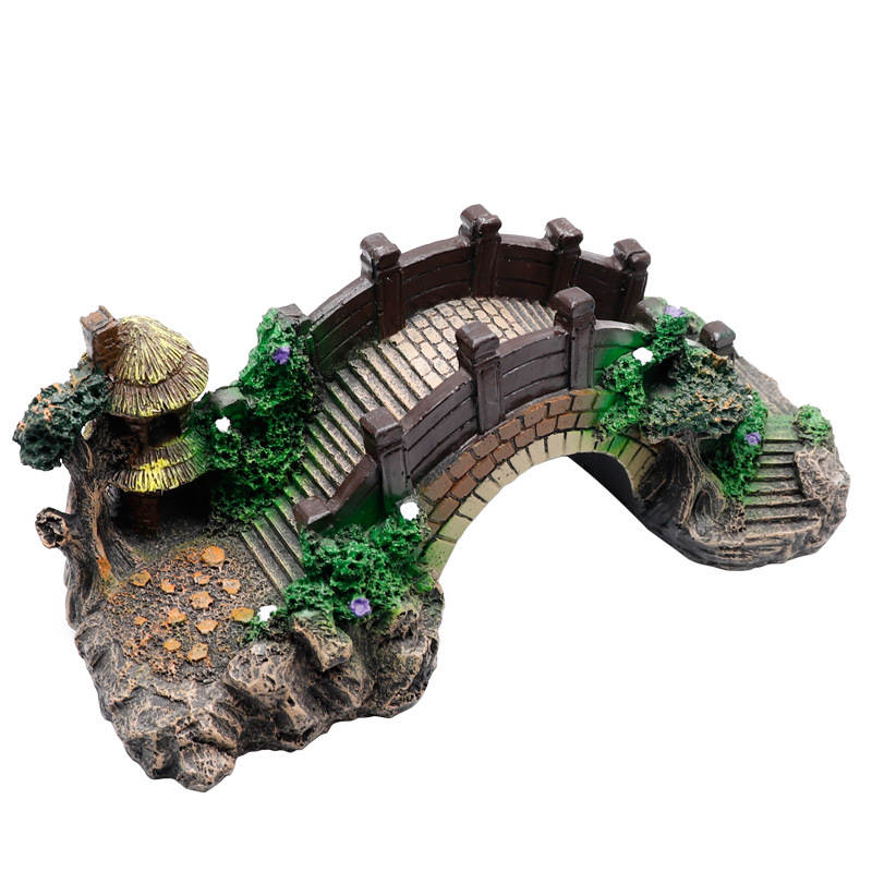 Hồ Cá Cá Vintage Cầu Trang Trí - đánh giá và giá Aquarium Plant Design